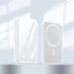 Transparent Case For Apple MagSaf External Battery Shockproof Bumper Wireless Magnetic Battery Protective Cover Silicone Case