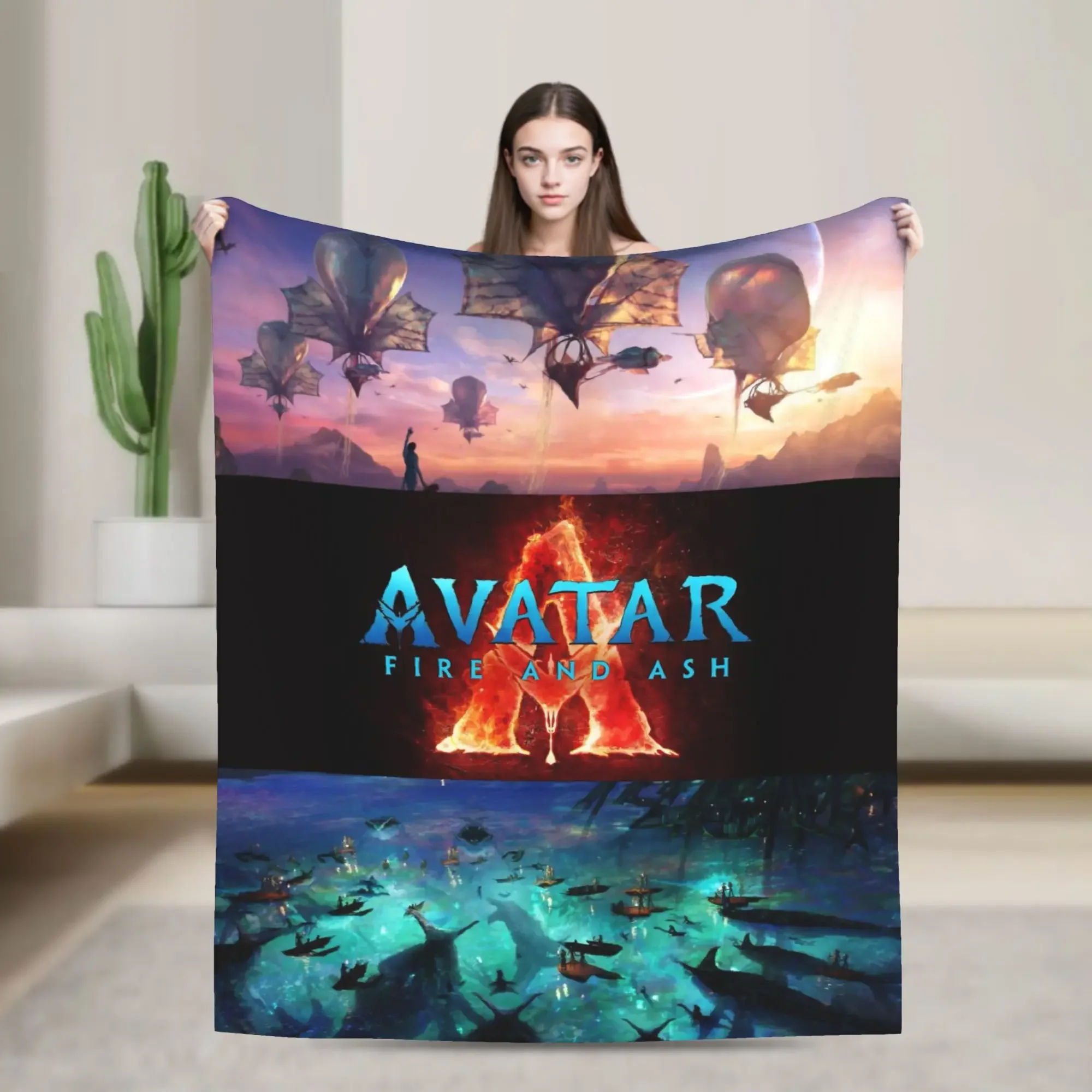 

Плед «Аватар: Огонь и пепел» из кораллового флиса, плюшевый, многофункциональный, очень теплый, для кровати и путешествий, покрывало