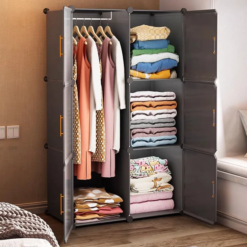 Cube Shelves Wardrobe Storage Fabric Simple Nordic Organizer Minimalist Foldable Wardrobe Modular Vestidores Home Furniture