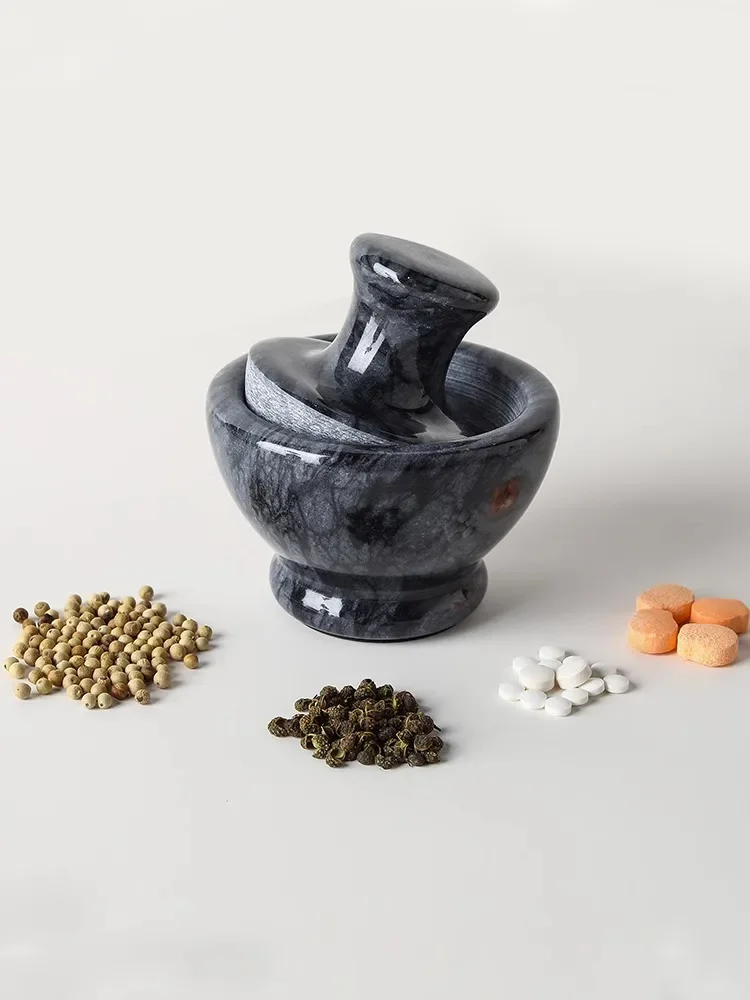 Wabi Sabi Style Marble Mortar and Pestle, Mushroom Head Spice Grinder, Garlic Herb Crusher, Pill Bowl Art Decor Kitchen Tools