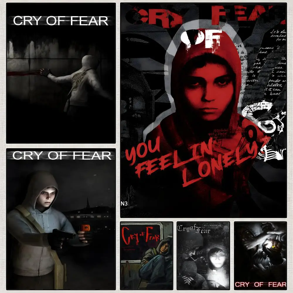 Game Cry Of Fear Horror Survival Poster PP Wall Art Print Removable Water-Resistant Home Decor for Bedroom Apartment Gift