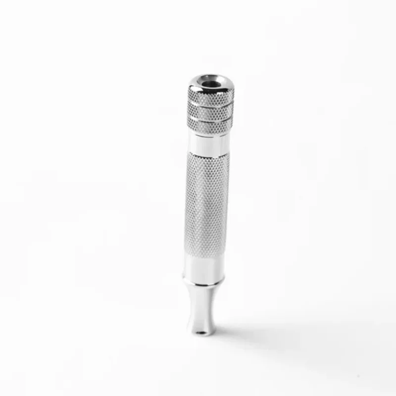 Yaqi قطري الفولاذ المقاوم للصدأ سلامة الحلاقة مقبض 77 مللي متر طول المقبض وقطر 13 مللي متر مريحة عدم الانزلاق قبضة حلاقة تجربة #3