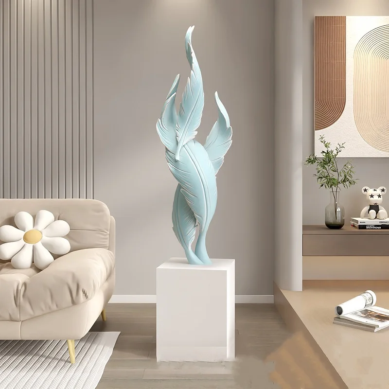 Light Luxury Feather Living Room Landing Housewarming Furniture Porch Large Art Sculpture Decoration Office Decoration