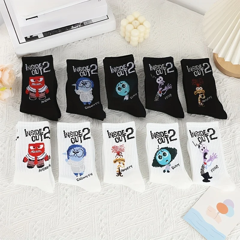 

5/10 Four Seasons Men's and Women's Fashion Disney Cute Cartoon "Brain Agents 2" Versatile Comfortable Casual Letter Stockings