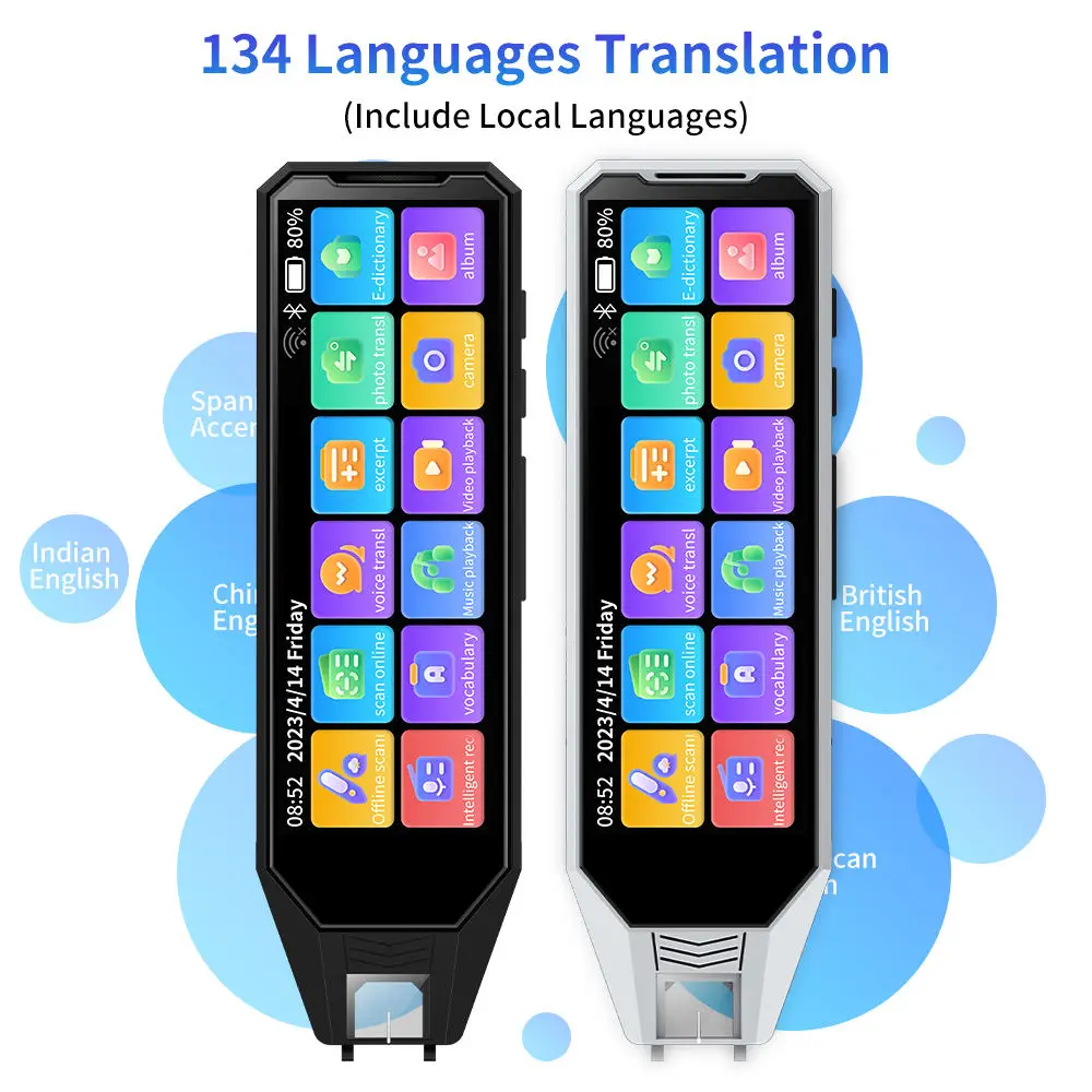 Imagem -04 - Intelligent Voice Converter Offconjunto Multi-idioma Wifi Scanning Caneta de Tradução Viagens de Negócios Caneta Dicionário Estrangeiro Md093 Novo