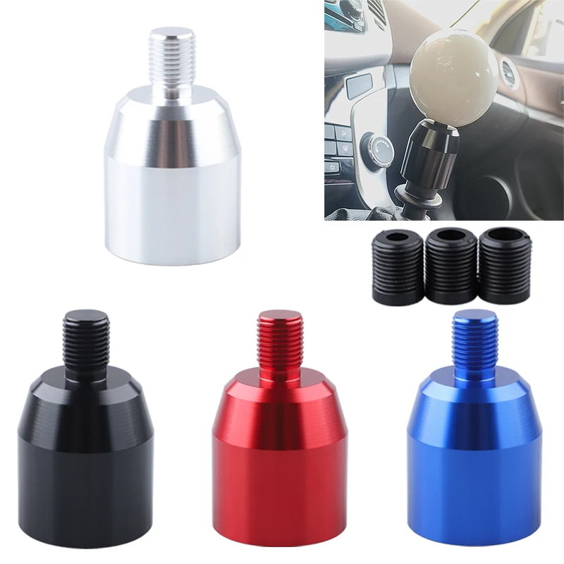 Alloy Gear Shift Knob Reverse Lockout Lever Lifter Up Gear Shift Knob Shifter Adapter Black Blue Red Silver