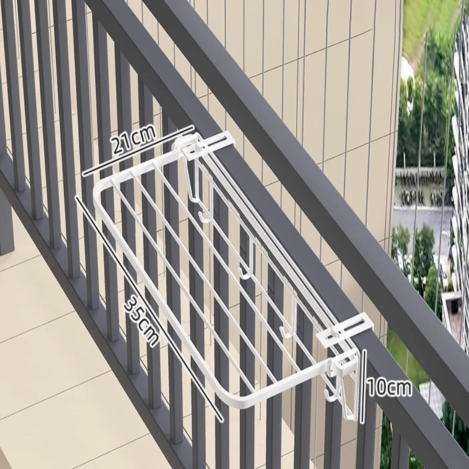 Clothes Drying Rack for Balcony Railing Windowsill for Garage Small Place