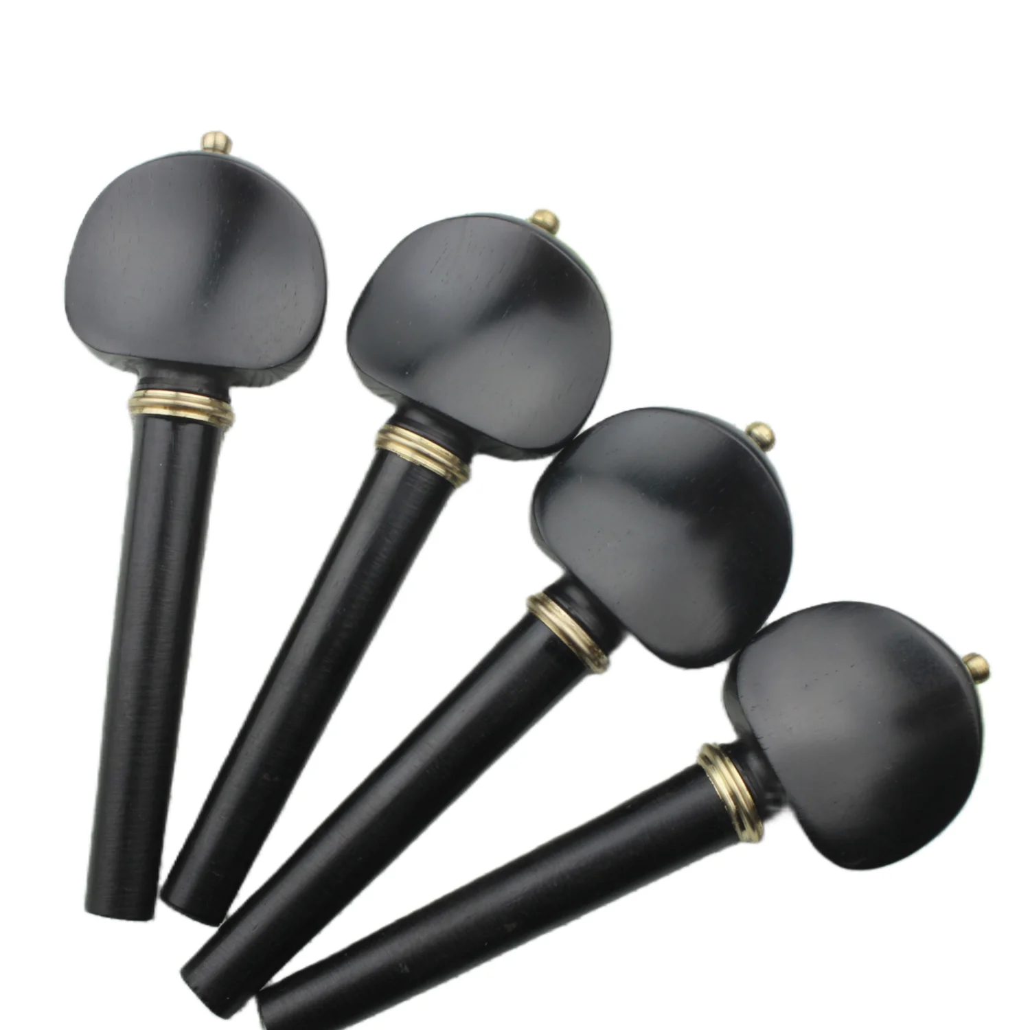 

1 set (4pcs) Ebony Cello Tuning Pegs 4/4 size Inlaid copper, Cello parts accessories