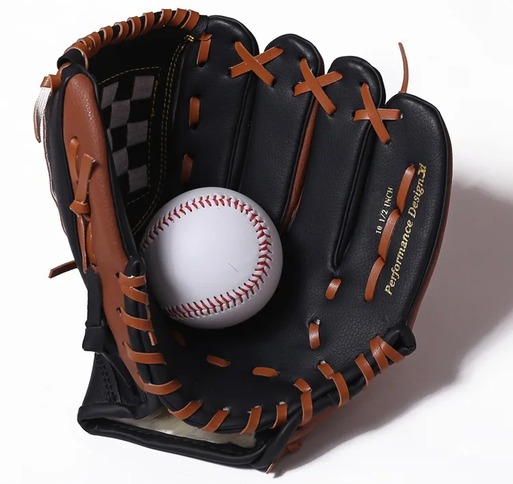 

Practice Baseball Glove Leather Mitt For Training Game Catcher Fielder Pitcher Youth Adult Baseball Softball Equipment