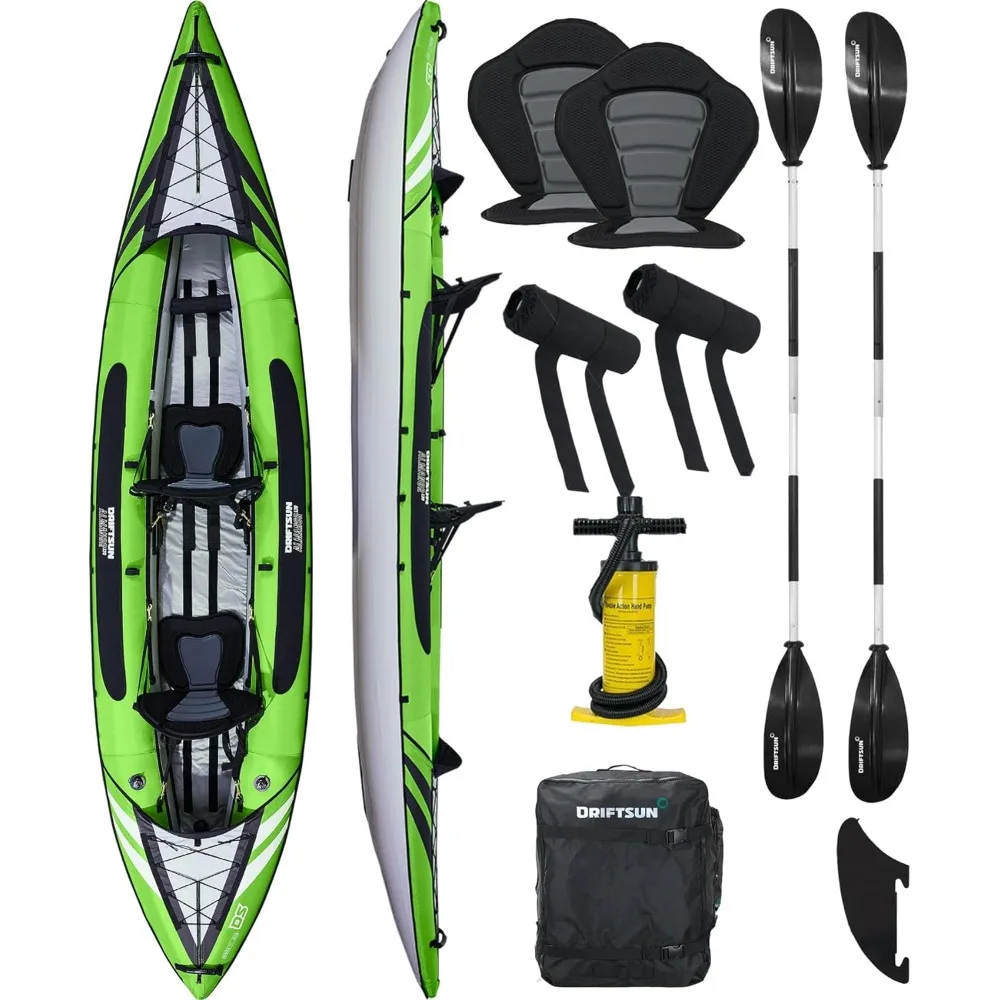 

Almanor Inflatable Kayak - Inflatable Touring Kayak - Inflatable 1 and 2 Person Kayaks for Adults with EVA Padded Seats