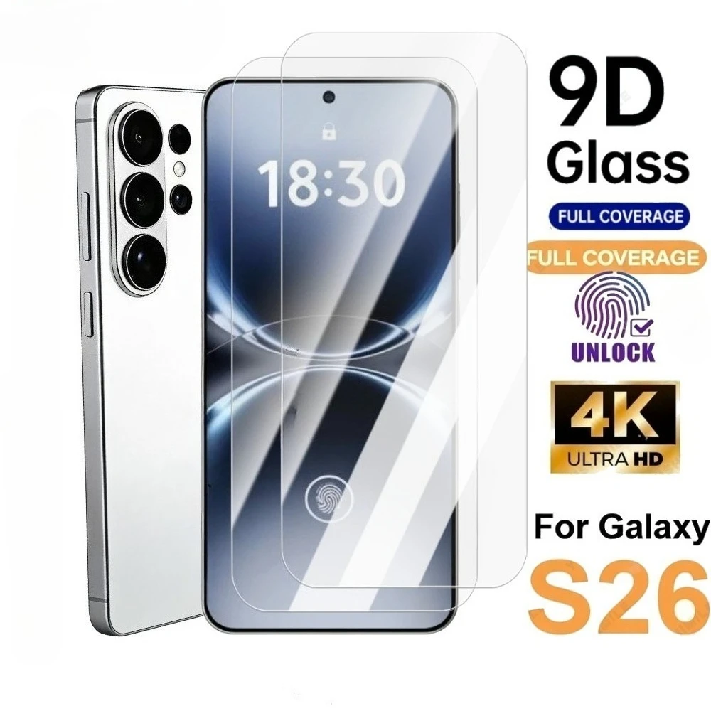 

2Pcs Ultra Clear Tempered Glass for Samsung Galaxy S26 S25 S24 Ultra S23 S22 S21 Plus S25 S24 FE Anti-Scratch Screen Protector