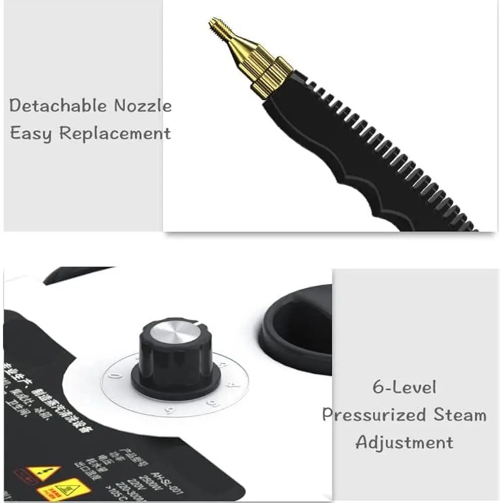 منظف البخار المحمول باليد 2500 واط ارتفاع ضغط آلة تنظيف البخار المضغوط المطبخ الحمام سيارة بلاط الجص