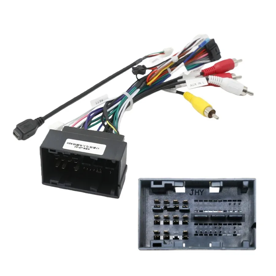 Wiring Harness Canbus Decoder Car Android 16 Pin Plug To 52 Pin Connector Cable Adapter for Fiat 500 500L Punto Uno Palio Doblo