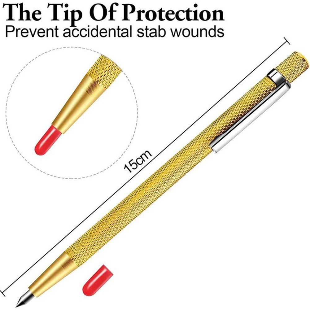 Brand New Marbles Cutting Pen Metal Tile Cutting Pen Engraving Pen Hand Tool Tungsten Carbide Nib Curved Pen Tip