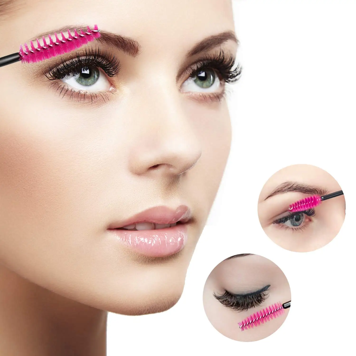 Brosses à cils, outils d'extension de faux cils, brosse à sourcils, baguettes de Mascara, applicateur, bobines, outil cosmétique, 100 pièces ﻿