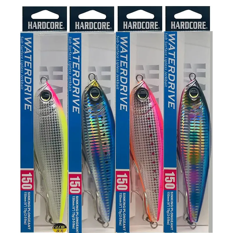 

Duel Hardcore Bullet GT Ocea Dip Жесткая приманка для длительного заброса Искусственная приманка для тунца Тонущая приманка-карандаш 150 мм 75 г