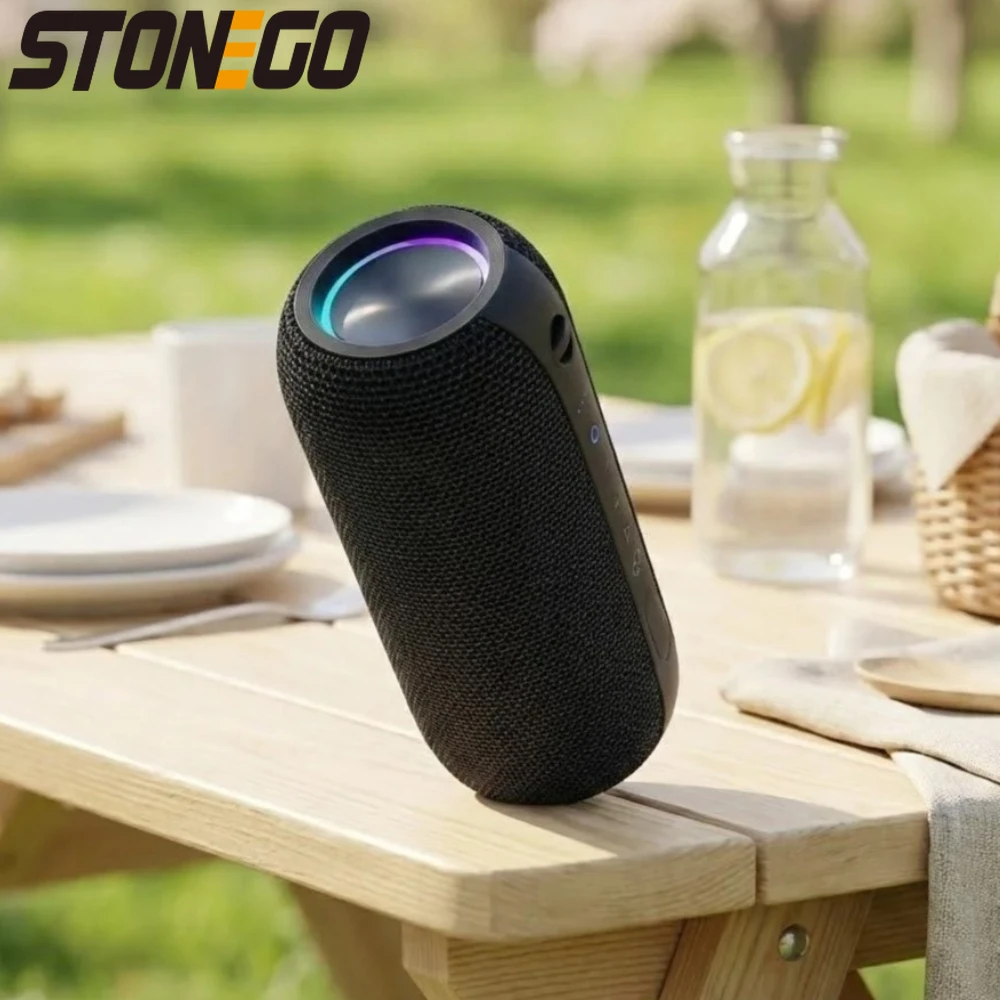 

Портативные беспроводные Bluetooth-колонки с двойным TWS-звуком, LED-подсветкой, усиленными басами в стиле панк для использования на улице и дома