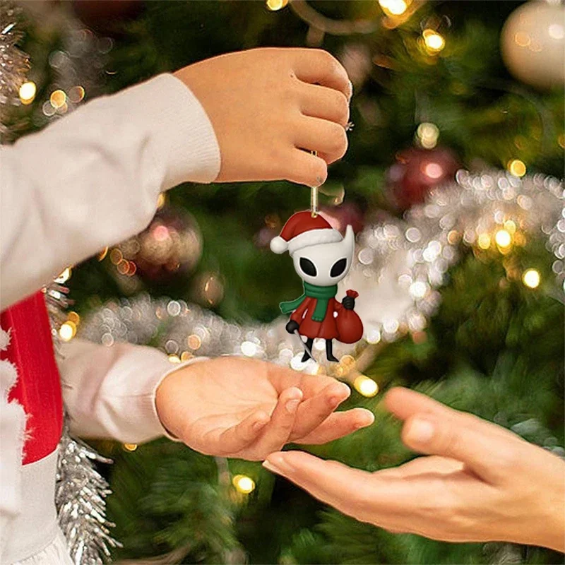 Calendário de contagem regressiva de natal oco cavaleiro surpresa caixa cega 2d plana acrílico pingente decoração da árvore de natal adulto criança2026