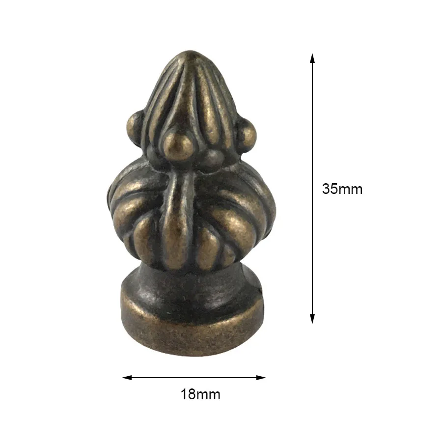 Imagem -02 - Antique Bronze Lamp Finial Cap Knob Lampshade Holder Lamp Shade Cortina Rod Screw Cap Acessórios de Decoração Pcs