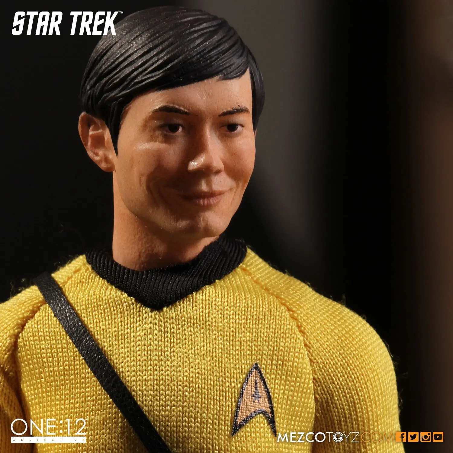 Genuine Out of Stock Mezco Ant Star Trek Lieutenant Sulu 1:12 Mobile Doll Model