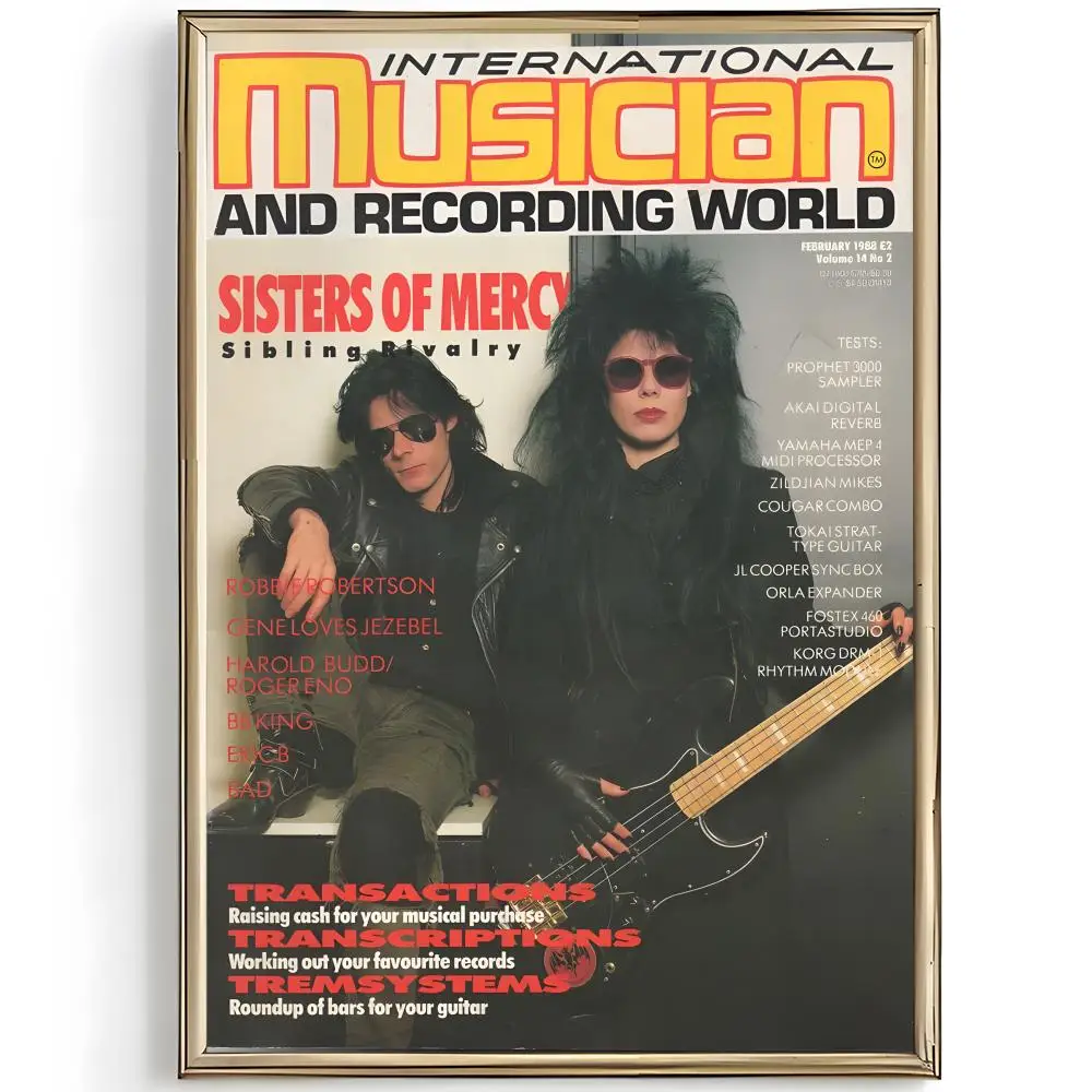 goth rock band T-The Sisters of Mercy Poster Unique Home Decoration Ideas & Stylish Interior Art