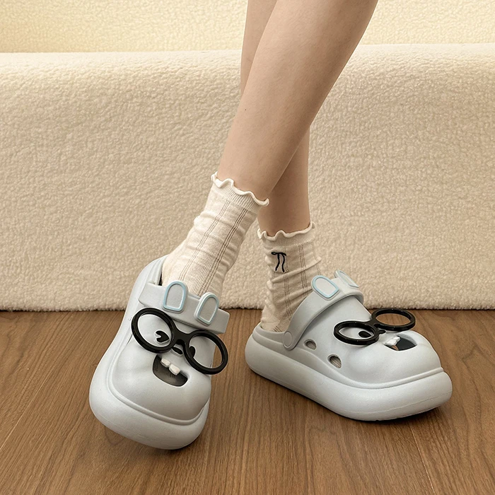 Cute Beaver Summer Sandals Women's Outdoor Beach Shoes Hollow out Sweet Style Youth Footwear Slip-On Daily Wear EVA Material