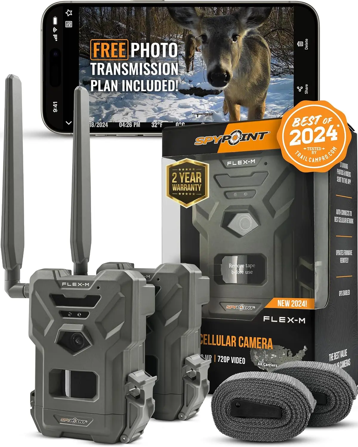 Twin Pack Cellular Trail Cameras - Best Value in Hunting Accessories, No WiFi Needed, GPS, Night Vision, Dual-Si