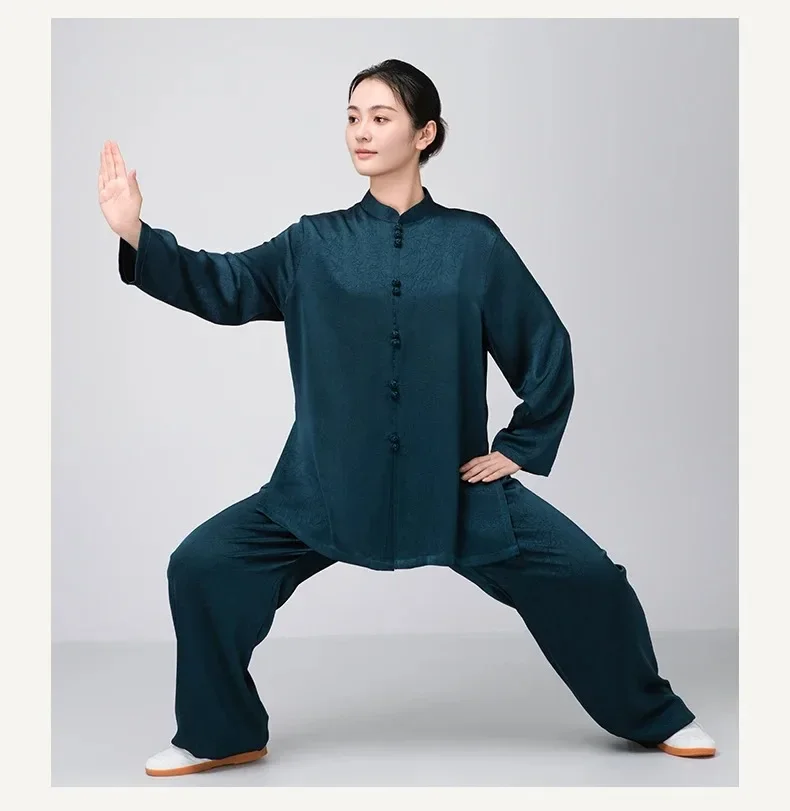 Kun Master Kung Fu Uniform Martial Arts Tai Chi Clothing Unisex Long Sleeves for Summer Chinese Traditional Clothes
