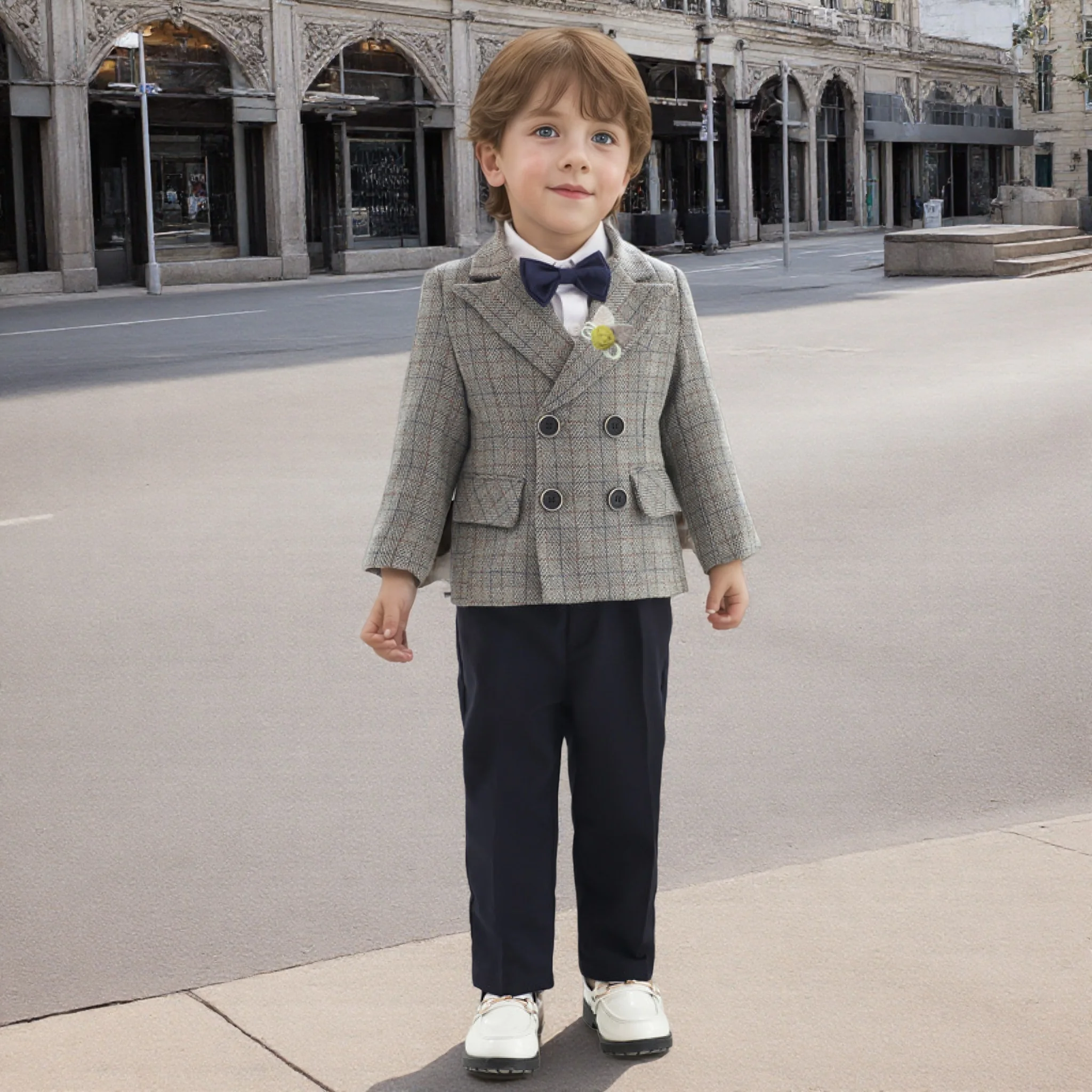 

Flower Boys Wedding Suit Set Little Baby's First Birthday Photography Outfit Children's Piano Performance Costume