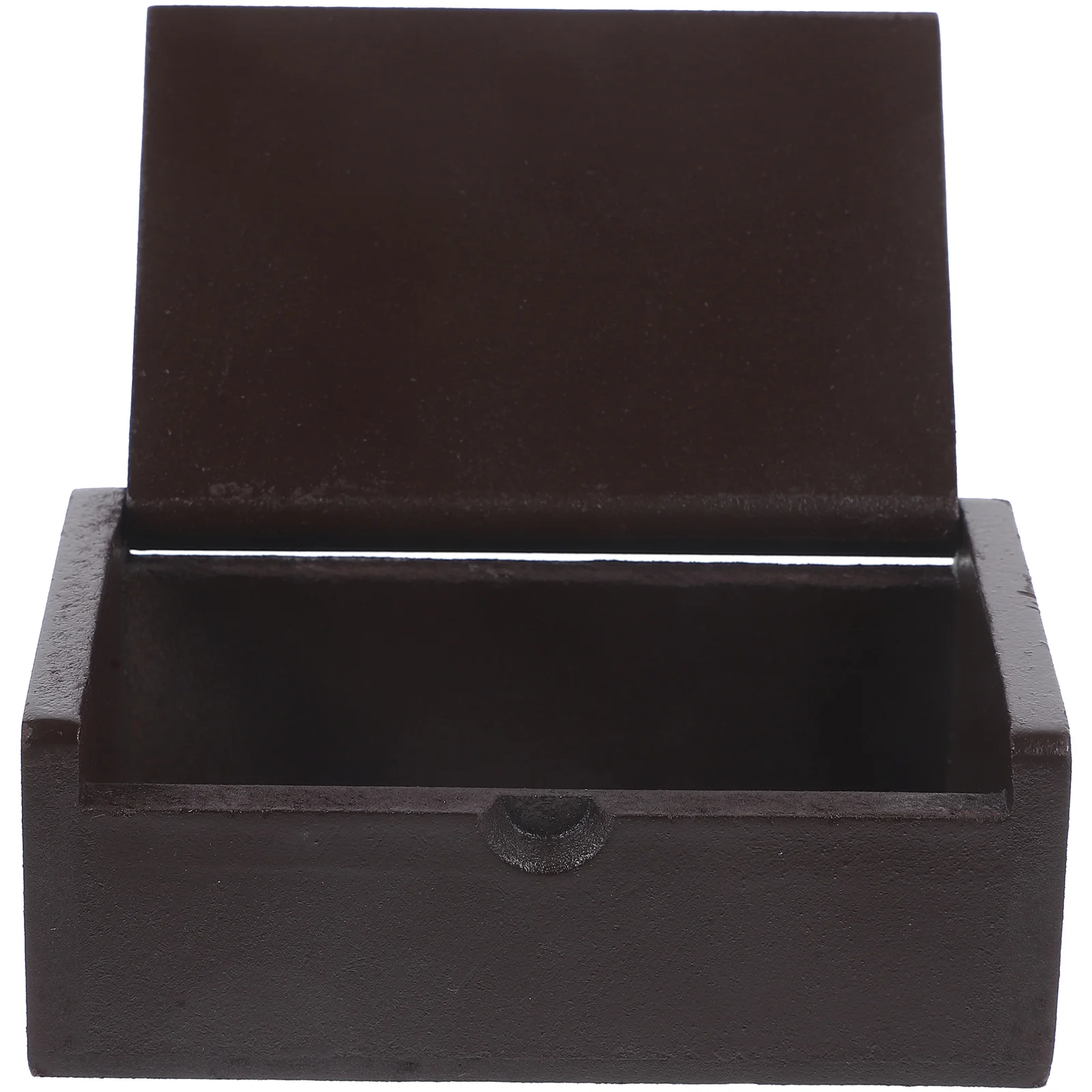 Mallette de rangement pour cartes en bois, rabat fonctionnel pour recettes, cartes de visite, porte-monnaie organisé, bureau léger