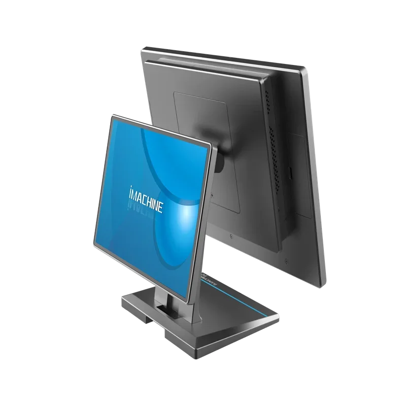 متوفر في المخزون P2 WIN11 محطة POS بشاشة مزدوجة 15.6 بوصة + 10.1 بوصة HD Vesa جدار جبل وحدة المعالجة المركزية I3-8th نظام نقاط البيع لسطح المكتب SDK كشك الدفع