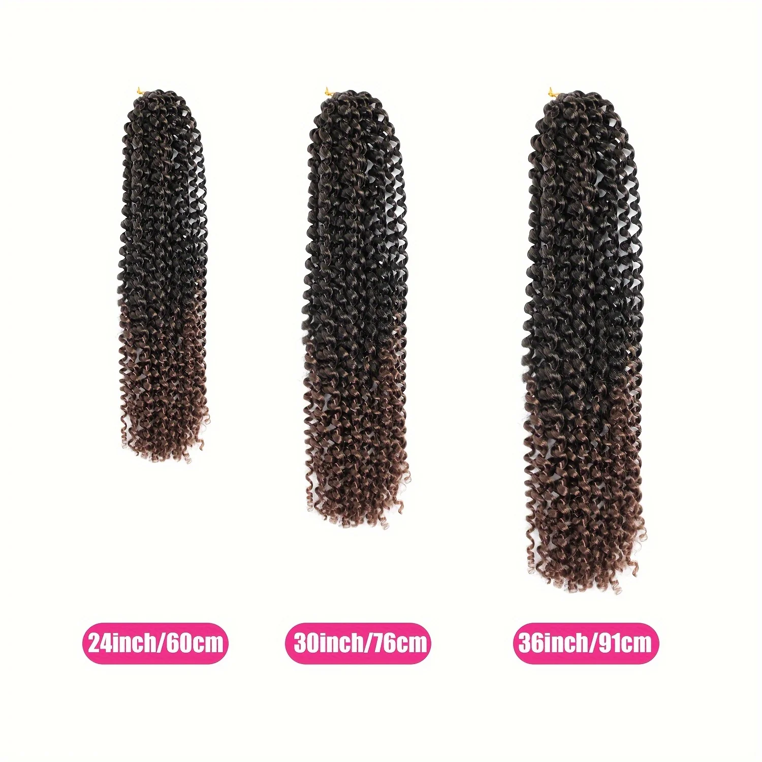 ผมถักเปียแบบแพชชั่นทวิสต์ ลอนน้ำ แบบโครเชต์ ผมยาวสไตล์โบฮีเมียน สำหรับถักเปียแบบแพชชั่นทวิสต์ ทำจากเส้นใยสังเคราะห์