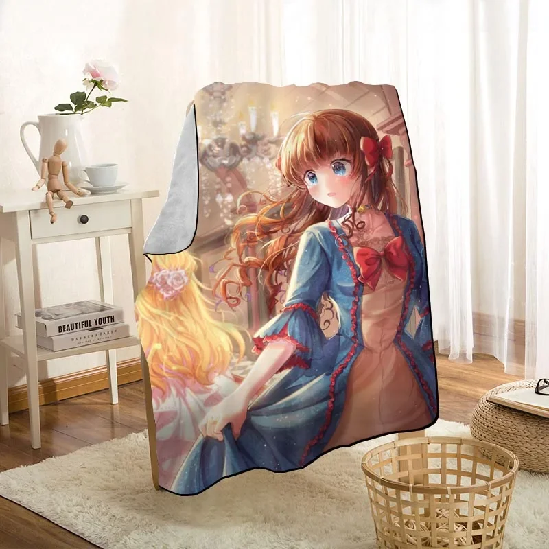 بطانيات محمولة بطباعة ناعمة للمنزل ، أريكة ، مفارش أسِرة ، غطاء سفر ، بالغ ، جديد ، صنعتني أميرة ، أو