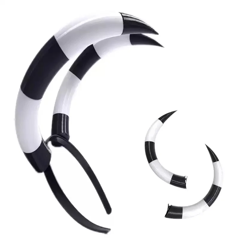 

Top Quality Hazbin Cosplay Hotel Helluva Boss Blitzo Cosplay Horns Demon Devil Horns Headwear Hair Pin Hair Clip Anime Hairpin