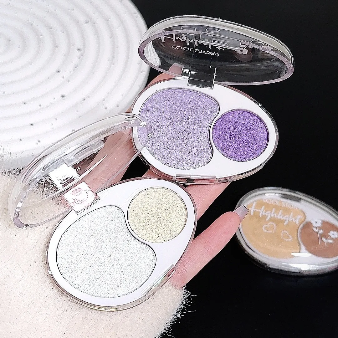 Tweekleurige markeerstift Romige aardappelpuree Diamantpoeder Lichaamsmarkeerstift Gezichtscontouren Glitterafwerking Poedermarkering