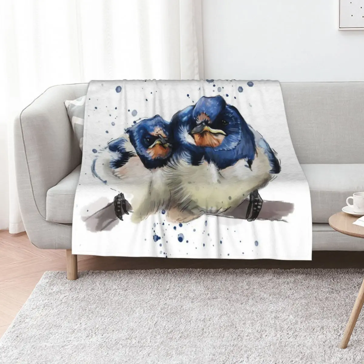 

Barn swallows Throw Blanket For Decorative Sofa Sofa Quilt Flannels blankets ands Blankets