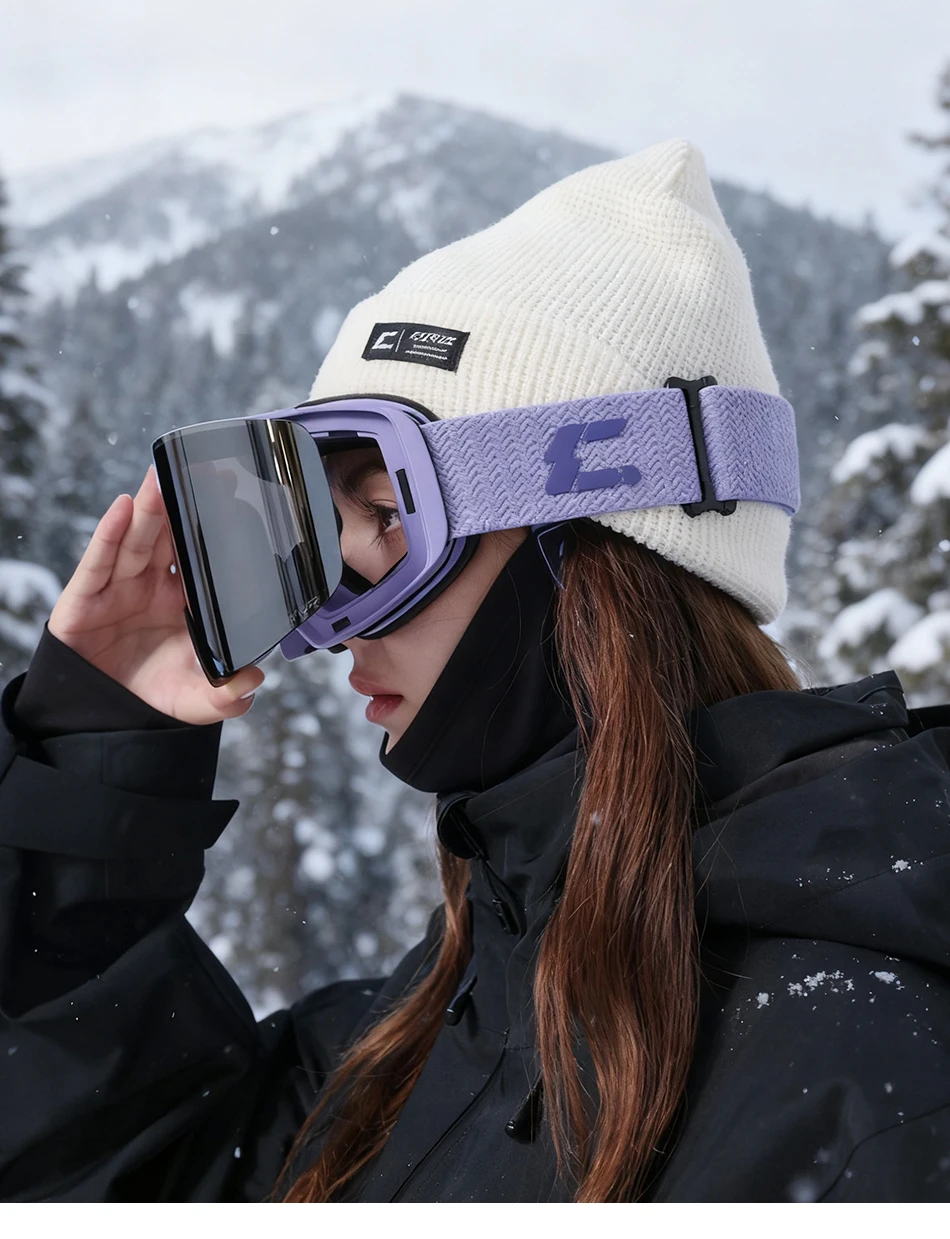 COPOZZ Winter Magnetische Skibrille Erwachsene Outdoor UV400 Schutz High-definition Anti-fog Abnehmbare Frauen Männer Snowboard Brille – Detail 13