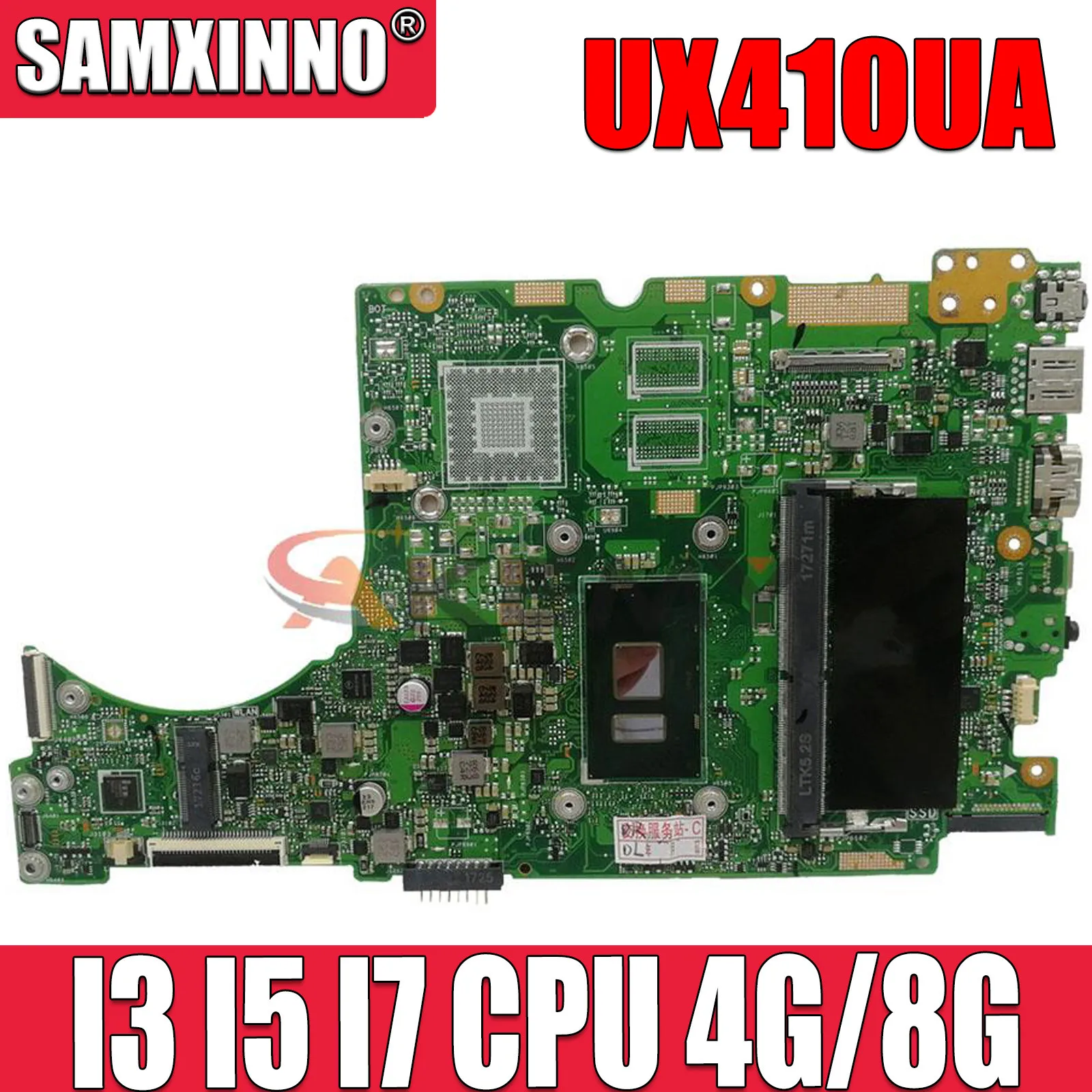 

Материнская плата для ноутбука SAMXINNO UX310UA, Материнская плата ASUS UX310UV RX310U RX410U UX410UQK UX310UQK UX310U UX410UA UX410U