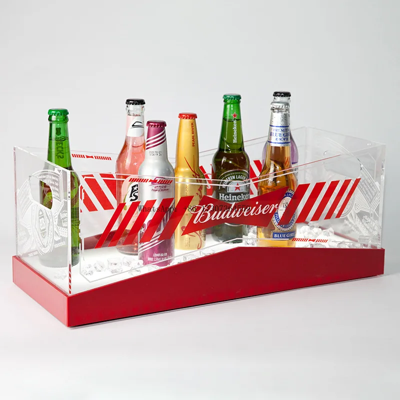 

Bar KTV luminous acrylic ice bucket, high-value cocktail beer led light ice bucket wine set display props