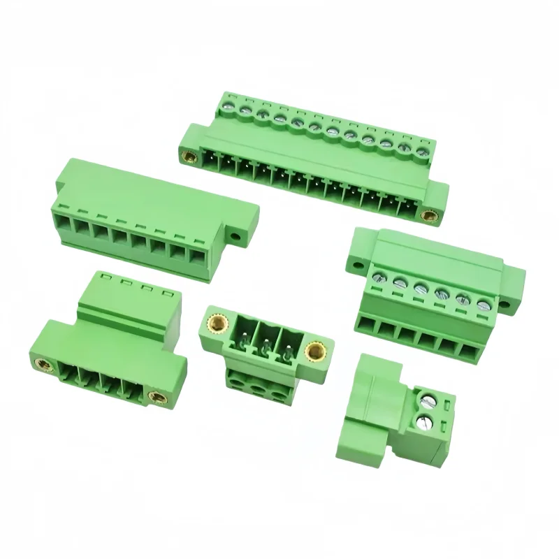 2Sets 15EDGKPM 3.81mm 2/3/4/5/6/7/8/16Pin Right Angle Screw Terminal Block Connector 15EDG 3.81MM Pitch Plug + Pin Header Socket