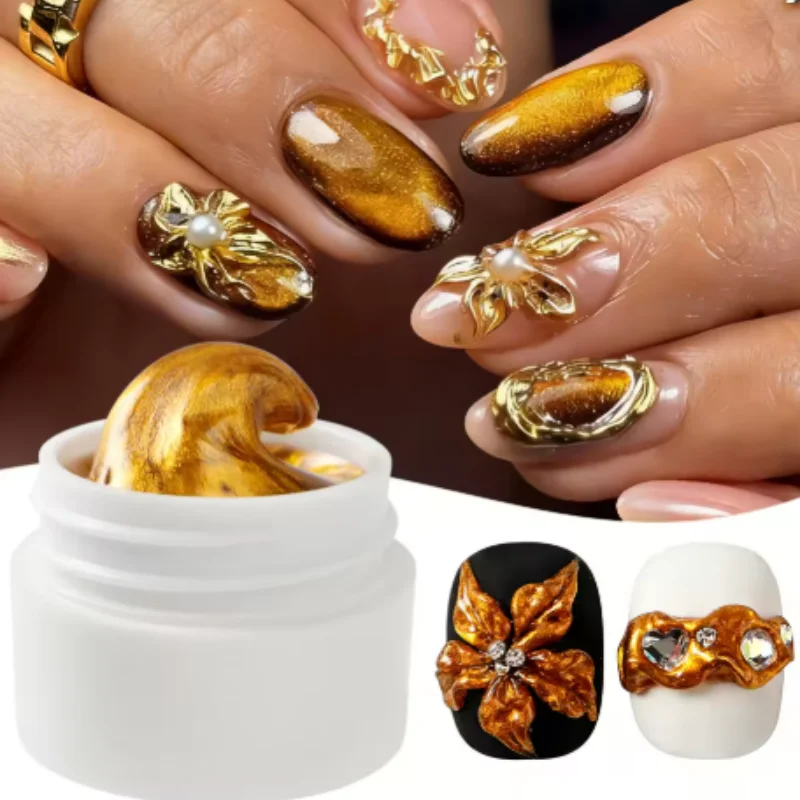 Metallic Gel Polish Painted Liner Gel Super Bright Mirror Chrome Gel Semi Permanent French Line Nail Gel Varnish
