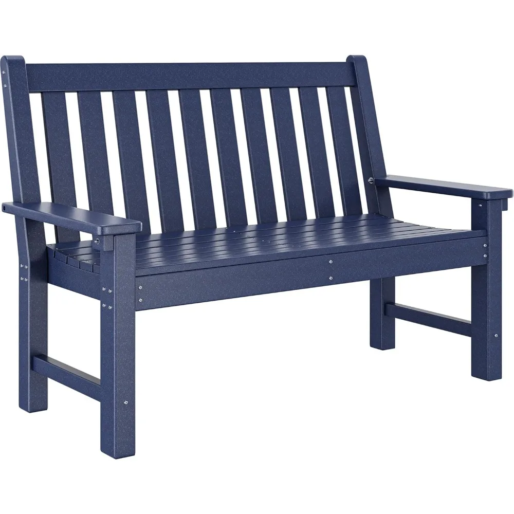 

Garden Bench, All Weather Outdoor Bench for 2-3 Persons, Fade/Rot Resistant Patio Benches for Park, Porch, Patio & Backyard (Na