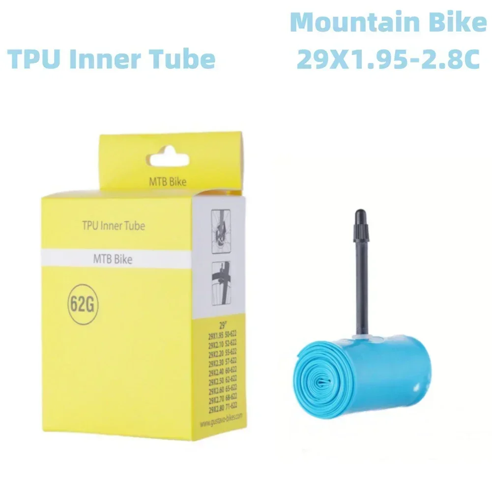 Ultralight Inner Tube with French Valve 45mm TPU Material 26X2 0 2 8/27 5X2 0 2 8/29x1 95 2 8 for Mountain Bike Blue Color