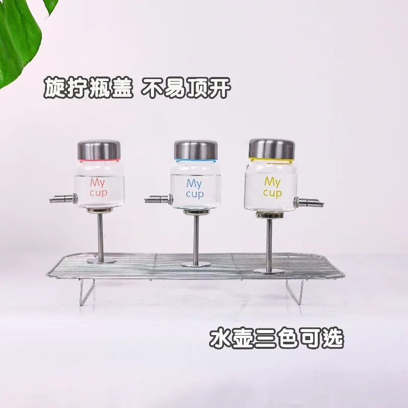 

Parrot stainless steel firing pin kettle bird cage out water dispenser pet mini small bird quick dismantling water feeder