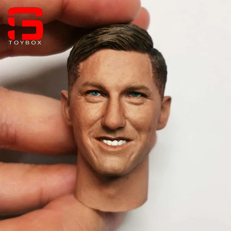 Auf Lager 1/6 Scale WWII Smiling German Food Delivery Soldier Head Sculpt Carving Model für 12'' Male Action Figure Body