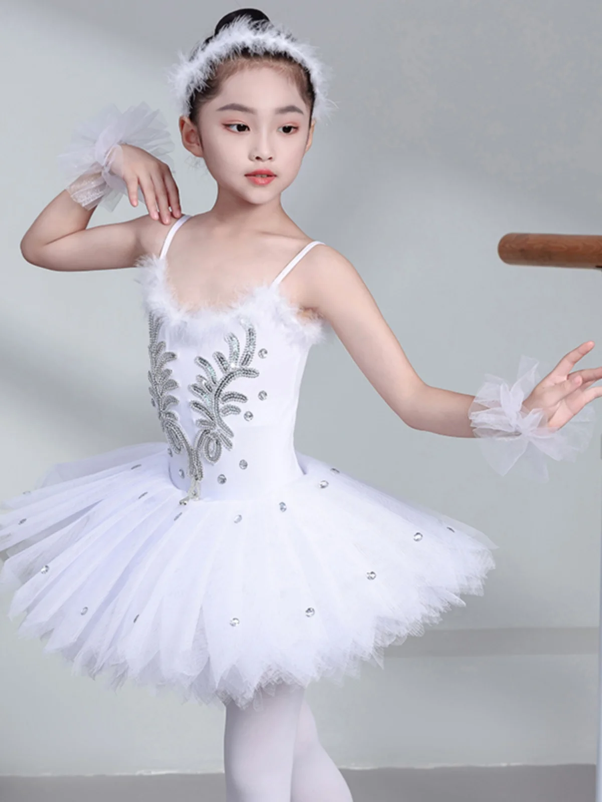 Jupes de Ballet blanches, Tutu de crêpes professionnel pour filles et enfants, Costume de danse du cygne, robe de soirée de ballerine pour femmes adultes