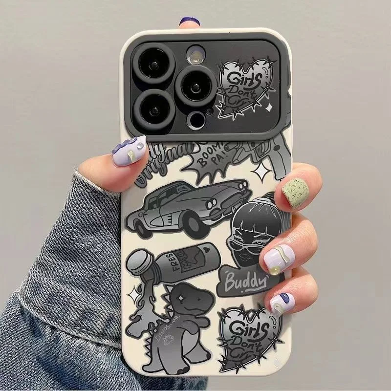 Violent Neighborhood West Coast Style Street  For iPhone 16 15 14 13 12 11 Pro XR XS Max 7 8 Plus Phone Y2K Girl HOT Cover