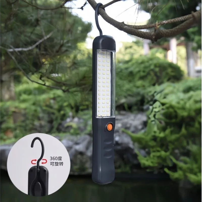 Portable Magnetic Auto Repair Work Light USB Rechargeable LED Flashlight With Magnet Hook For Car Repair Fishing Emergencies