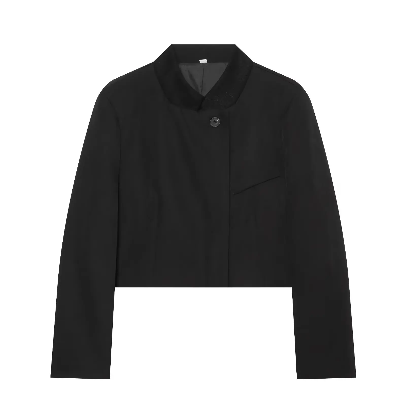 BSAY 2026 Neues Damen-Set mit Stehkragen-Blazer und Ballonhose, Ein-Knopf-Verschluss, Hohe Taille, Locker Geschnitten, Lässiges Büro-Zweiteiler-Outfit – Detail 4
