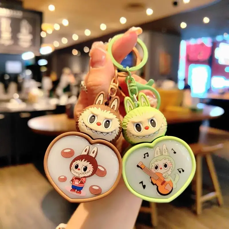 New Cartoon Cute Ropa Labubu Original POP MART Labubu Night Light Ins Kawaii Car Backpack Keychain Pendant Jewelry Holiday Gifts